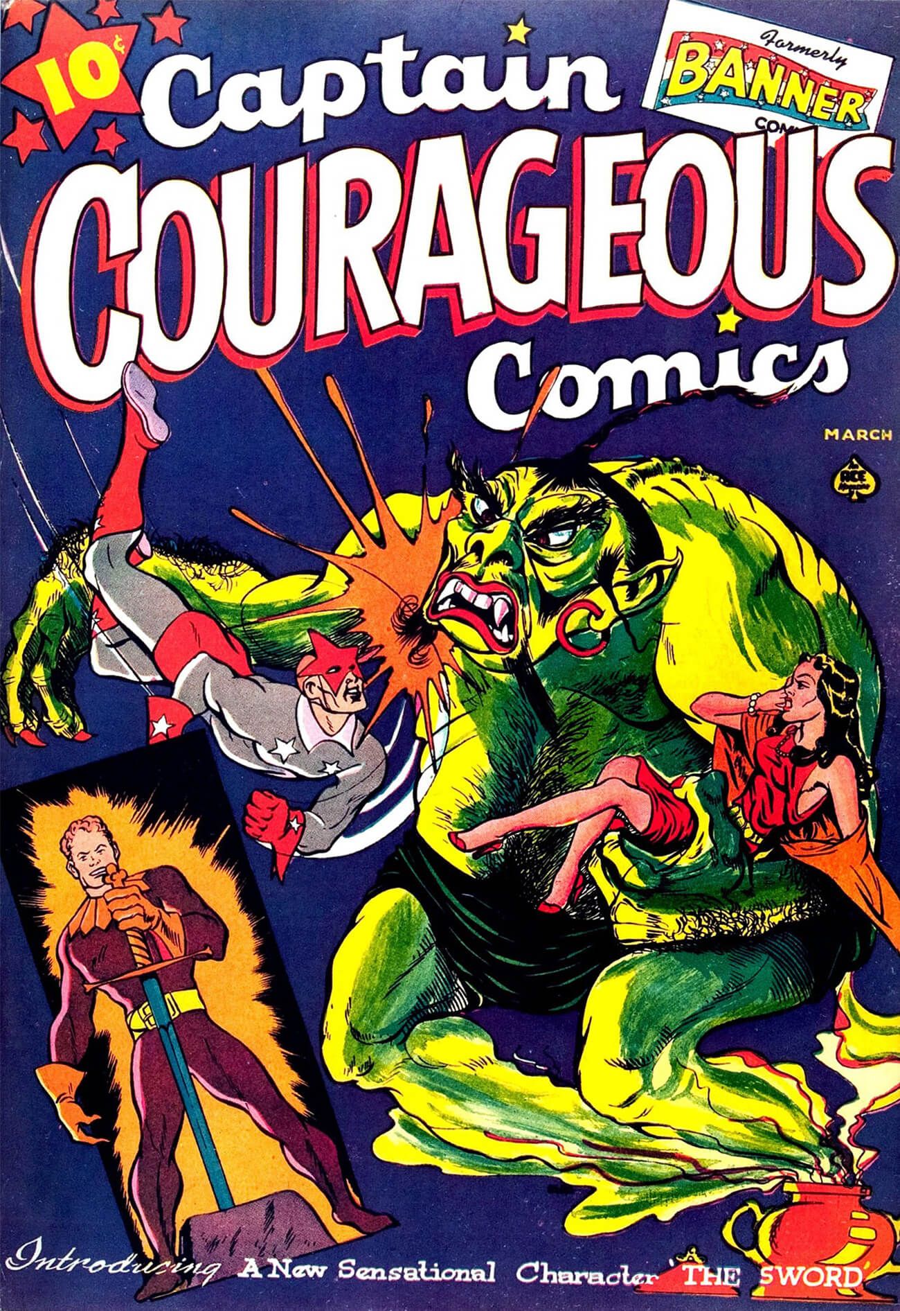 Captain Courageous Comics cover